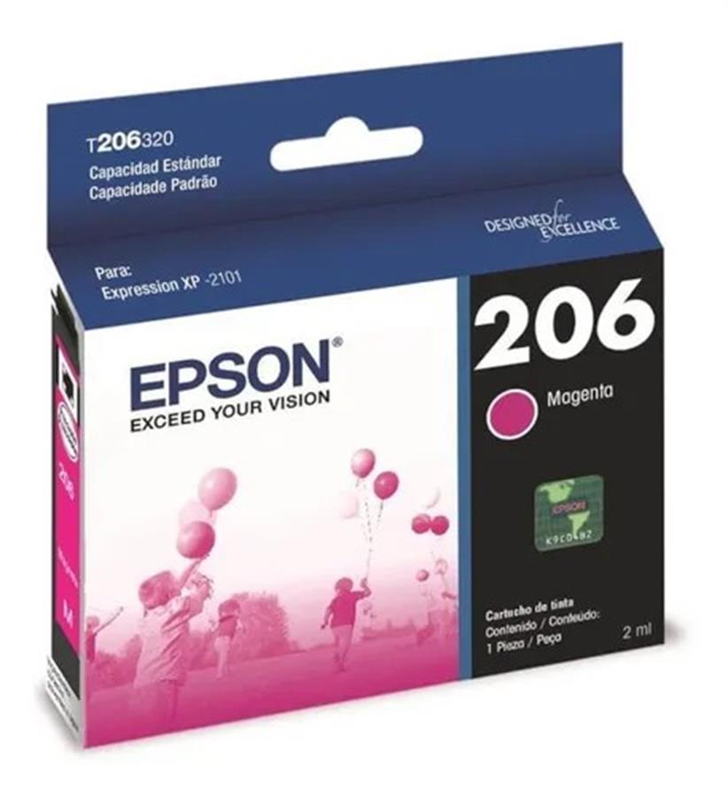 CARTUCHO ORIGINAL EPSON 206 MAGENTA