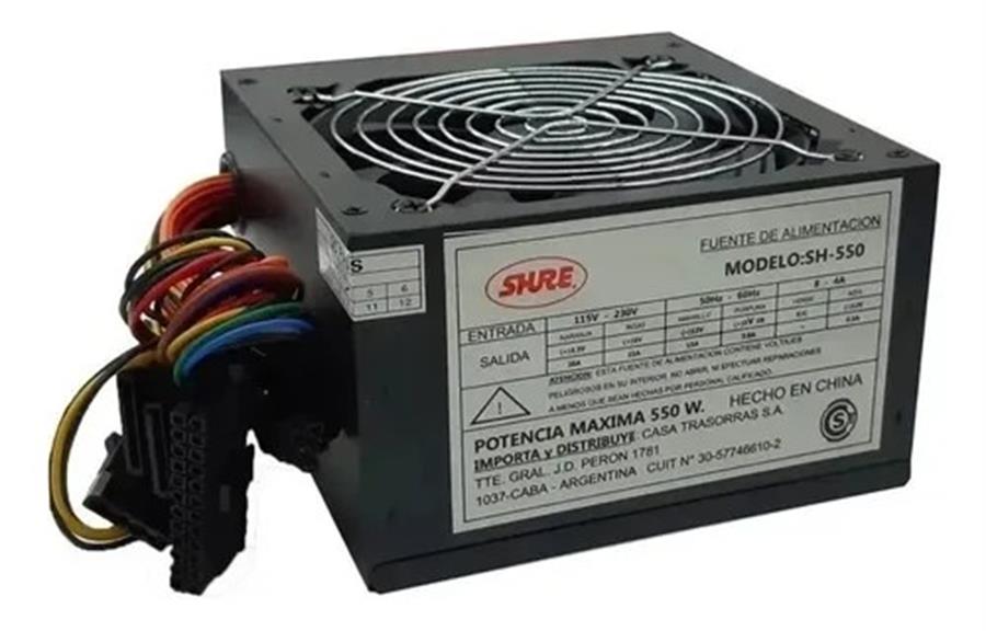 FUENTE 550W SHURE SATA*4 BOX