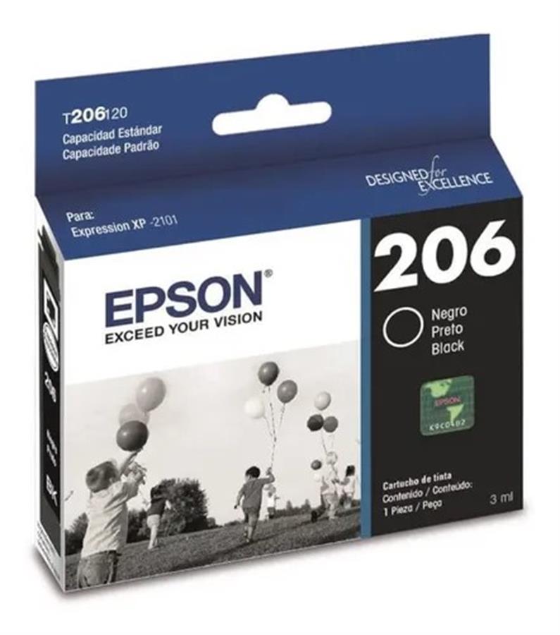 CARTUCHO EPSON 206 NEGRO ORIGINAL