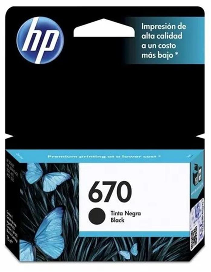 CARTUCHO HP 670 NEGRO ORIGINAL (DESKJET 3525 4615 4625 5525)