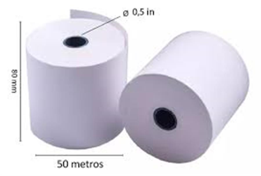 ROLLO TERMICO 80 MM X 50 MTS POR UNIDAD