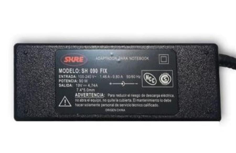 CARGADOR NOTEBOOK 19V/4,74A - 7.4 x 5.0 mm PIN INSIDE HP/COMPAQ SH-CNF90W-3