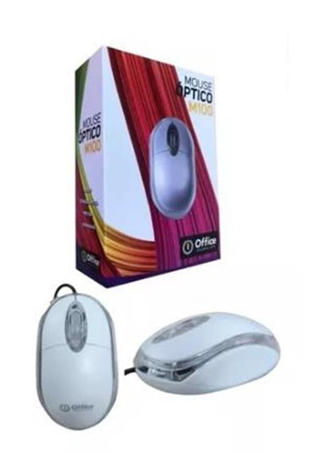 MOUSE USB OFF-M100 WHITE OFFICE